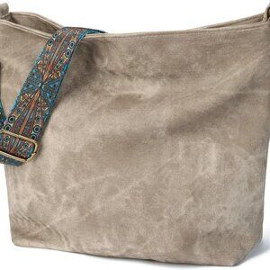 Hobo Crossbody Bags for Women Slouchy Shoulder Bags with Retro Strap Small Vegan